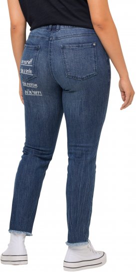 Ulla Popken Positive Thoughts Slim Leg Sarah Fit Stretch Jeans Blue Denim - Naisten vaatteet isot koot - 