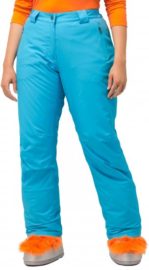 Ulla Popken Thermal Triple-Function Pants Bright Turquoise - Naisten farkut ja housut isot koot - 