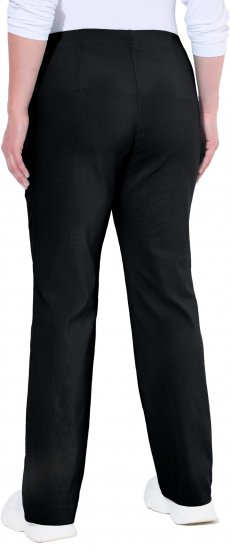 Ulla Popken Bengaline Elastic Waist Thermal Pants Black - Naisten farkut ja housut isot koot - 