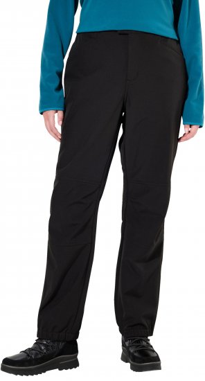 Ulla Popken Softshell Triple Function Fleece Lined Pants Black - Naisten farkut ja housut isot koot - 