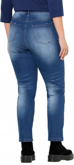 Ulla Popken Rhinestone Detail Stretch Fit Jeans Denim Blue - Naisten farkut ja housut isot koot - 