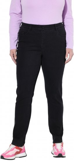 Ulla Popken Stretch Fit Jeans Black - Naisten farkut ja housut isot koot - 