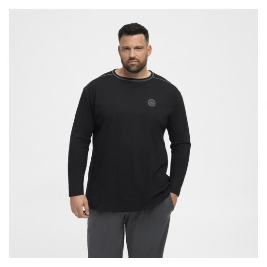 North Latitude Py Jersey O-Neck Long Sleeve Black - Isojen Miesten Pitkähihaiset T-paidat - Isojen Miesten Pitkähihaiset T-paidat