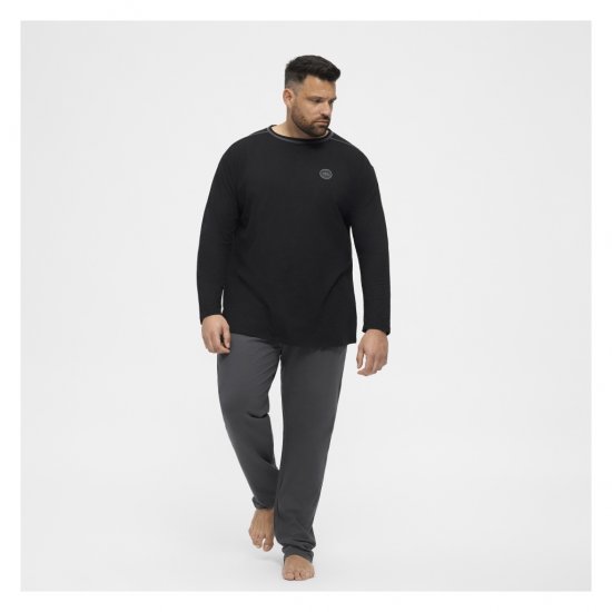 North Latitude Py Jersey O-Neck Long Sleeve Black - Isojen Miesten Pitkähihaiset T-paidat - Isojen Miesten Pitkähihaiset T-paidat