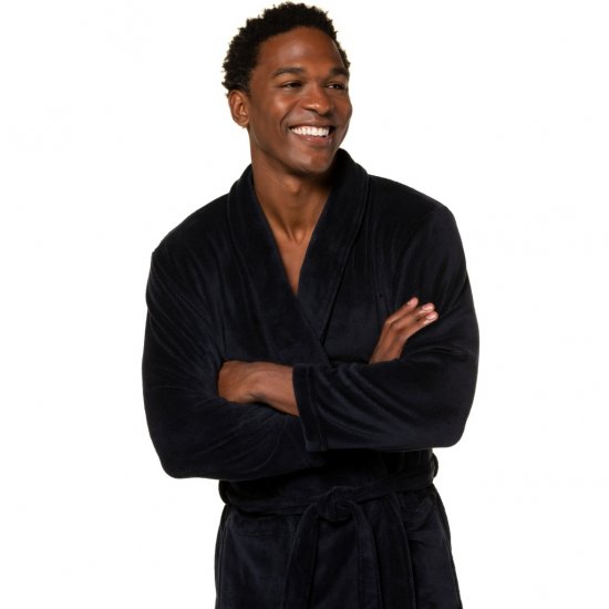 JP1880 Bathrobe with Spacious Patch Pockets Dark Navy - Alusvaatteet & uimavaatteet - Miesten Isot alusvaatteet 