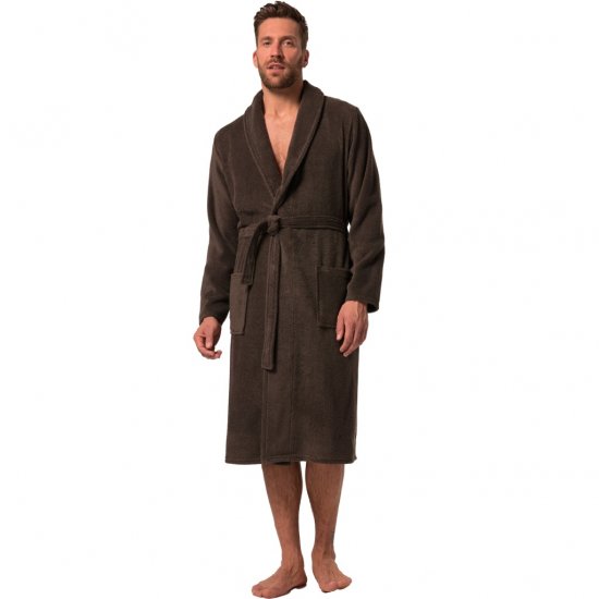 JP1880 Bathrobe Extra Soft Terry Cloth Brown - Alusvaatteet & uimavaatteet - Miesten Isot alusvaatteet 