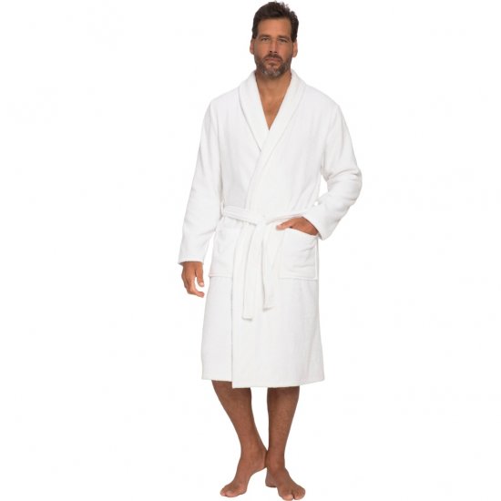 JP1880 Bathrobe Extra Soft Terry Cloth White - Alusvaatteet & uimavaatteet - Miesten Isot alusvaatteet 