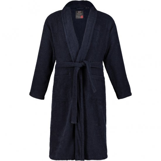 JP1880 Bathrobe Extra Soft Terry Cloth Dark Navy - Alusvaatteet & uimavaatteet - Miesten Isot alusvaatteet 