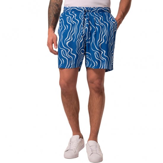 JP1880 Bermuda Shorts All-over Print Royal Blue - Shortsit - Shortsit, isot koot – W40-W60