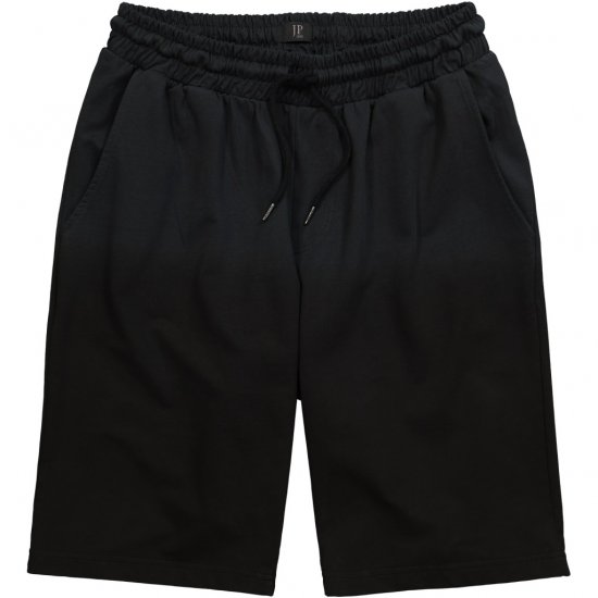 JP1880 Bermuda Sweatshorts DIpDye Black - Collegehousut ja collegeshortsit - Miesten Isot collegehousut ja collegeshortsit