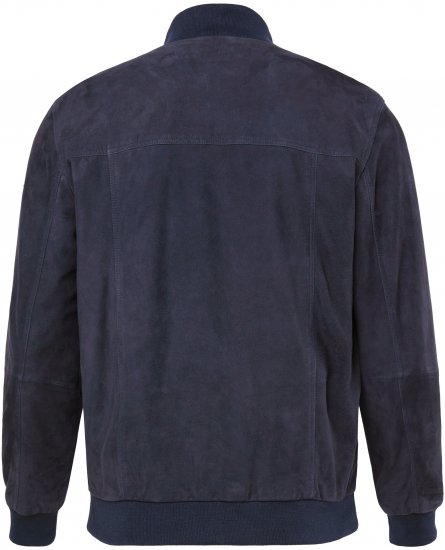 JP1880 Soft Goatskin Suede Leather Jacket Navy - Nahkatakit - Nahkatakit isoissa kooissa