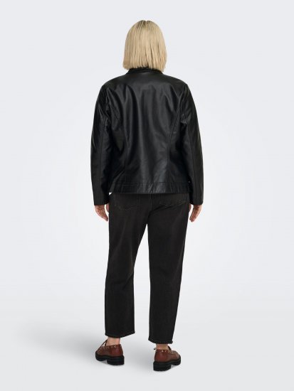 Only Carmakoma Robber Leather Jacket Black - Nahkatakit - 