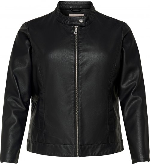 Only Carmakoma Robber Leather Jacket Black - Nahkatakit - 