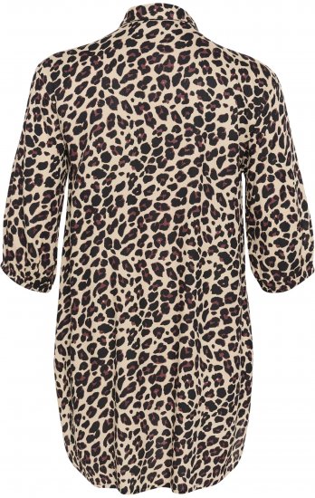 Kaffe Curve Sonna Paita Leopardikuosi - Naisten puserot ja tunikat isot koot - 