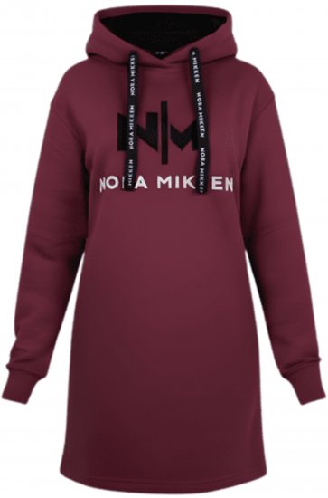 Nora Mikken KADRI Long Hoodie Burgundy - Hupparit ja collegepaidat - 
