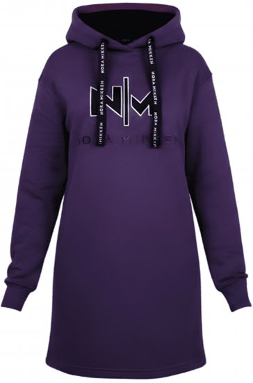 Nora Mikken KADRI WHITE Long Hoodie Purple - Hupparit ja collegepaidat - 