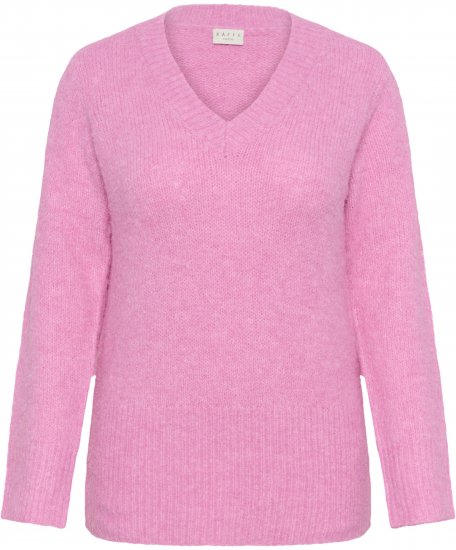 Kaffe Curve Emilia Pullover Pink Power Melange - Neulepaidat - 