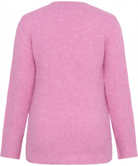 Kaffe Curve Emilia Pullover Pink Power Melange - Neulepaidat - 