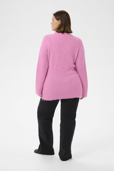 Kaffe Curve Emilia Pullover Pink Power Melange - Neulepaidat - 