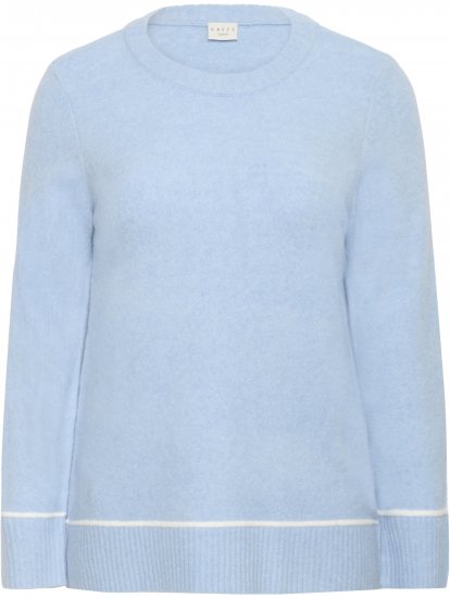 Kaffe Curve Jina Knit Pullover Powder Blue Melange - Neulepaidat - 