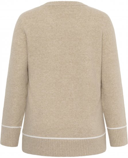 Kaffe Curve Jina Knit Pullover Feather Grey Melange - Neulepaidat - 