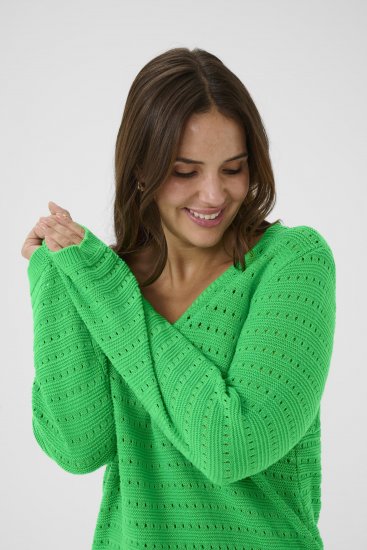 Kaffe Curve Metty Pullover Bright Green - Neulepaidat - 