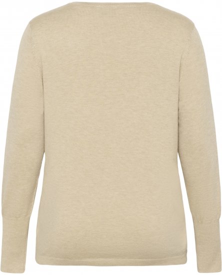 Kaffe Curve Lizzy Long Sleeve Pullover Feather Grey Melange - Neulepaidat - 