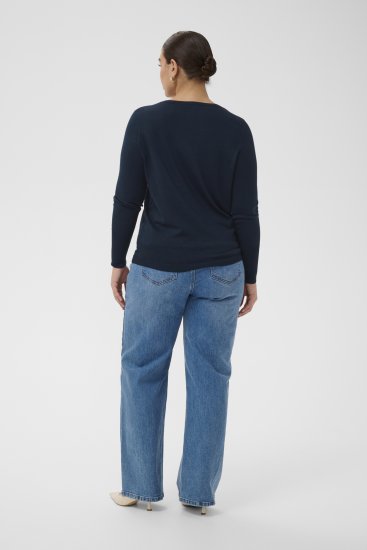 Kaffe Curve Lizzy Long Sleeve Pullover Midnight Marine - Neulepaidat - 