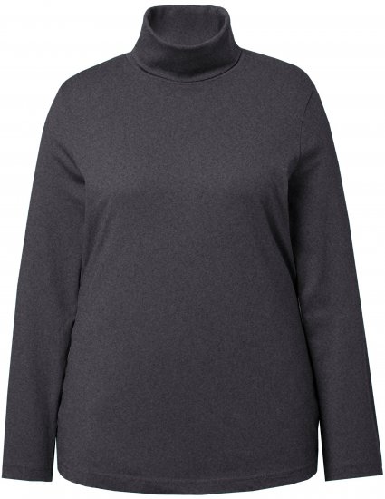 Ulla Popken Basic Long Sleeve Slim Fit Turtleneck Charcoal Grey Melange - Hupparit ja collegepaidat - 
