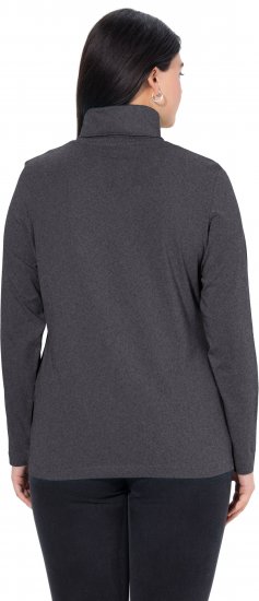 Ulla Popken Basic Long Sleeve Slim Fit Turtleneck Charcoal Grey Melange - Hupparit ja collegepaidat - 