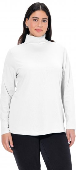 Ulla Popken Basic Long Sleeve Slim Fit Turtleneck Off-White - Hupparit ja collegepaidat - 