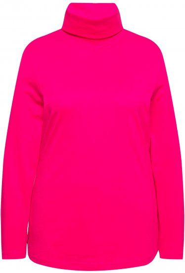 Ulla Popken Basic Long Sleeve Slim Fit Turtleneck Red Pink - Hupparit ja collegepaidat - 