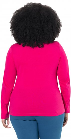 Ulla Popken Basic Long Sleeve Slim Fit Turtleneck Red Pink - Hupparit ja collegepaidat - 