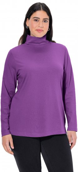 Ulla Popken Basic Long Sleeve Slim Fit Turtleneck Purple - Hupparit ja collegepaidat - 