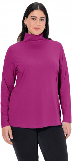 Ulla Popken Basic Long Sleeve Slim Fit Turtleneck Berry - Naisten hupparit ja collegepaidat isot koot - 