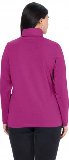 Ulla Popken Basic Long Sleeve Slim Fit Turtleneck Berry - Naisten hupparit ja collegepaidat isot koot - 