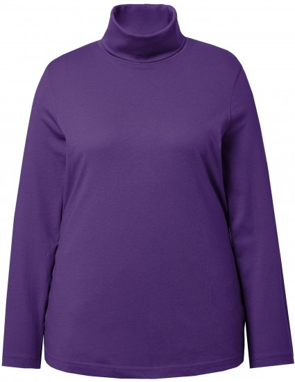 Ulla Popken Basic Long Sleeve Slim Fit Turtleneck Deep Violet - Hupparit ja collegepaidat - 