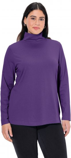 Ulla Popken Basic Long Sleeve Slim Fit Turtleneck Deep Violet - Hupparit ja collegepaidat - 