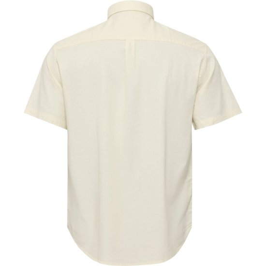 North Latitude Shirt Linen Cotton Short Sleeve Off-White - Kauluspaidat - Miesten isot kauluspaidat 2XL – 8XL