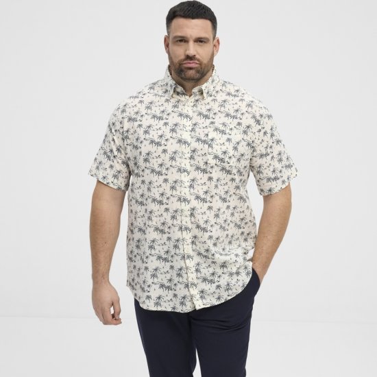 North Latitude Shirt Short Sleeve Off White - Kauluspaidat - Miesten isot kauluspaidat 2XL – 8XL