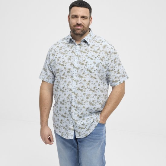 North Latitude Shirt Short Sleeve Light Blue - Kauluspaidat - Miesten isot kauluspaidat 2XL – 8XL