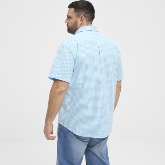 North Latitude Shirt Short Sleeve Turquoise - Kauluspaidat - Miesten isot kauluspaidat 2XL – 8XL