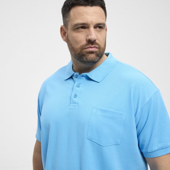 North Latitude Polo Pique Short Sleeve Turquoise - Pikeepaidat - Miesten isot pikeepaidat