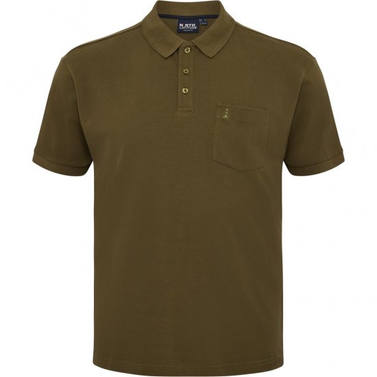 North Latitude Polo Pique Short Sleeve Green - Pikeepaidat - Miesten isot pikeepaidat