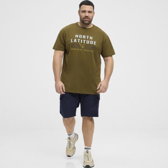 North Latitude T-Shirt Printed Short Sleeve Green - T-paidat - Isot T-paidat 2XL – 14XL