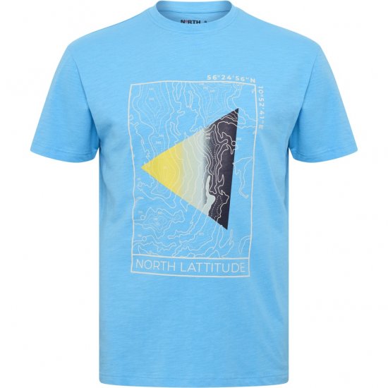 North Latitude T-Shirt Printed Turquoise - T-paidat - Isot T-paidat 2XL – 14XL