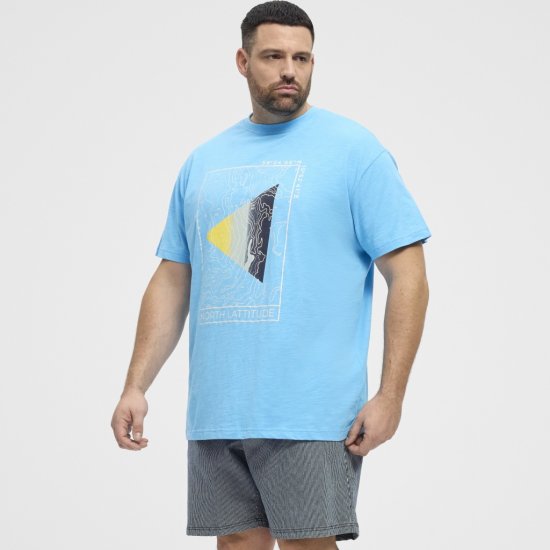 North Latitude T-Shirt Printed Turquoise - T-paidat - Isot T-paidat 2XL – 14XL