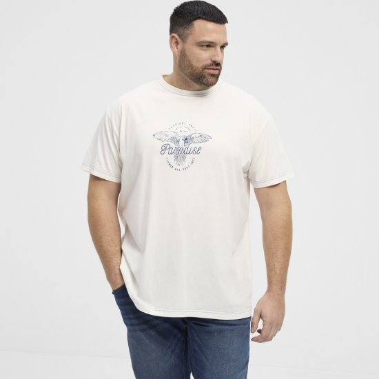 North Latitude T-Shirt Printed Short Sleeve White - T-paidat - Isot T-paidat 2XL – 14XL