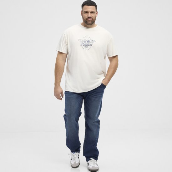 North Latitude T-Shirt Printed Short Sleeve White - T-paidat - Isot T-paidat 2XL – 14XL