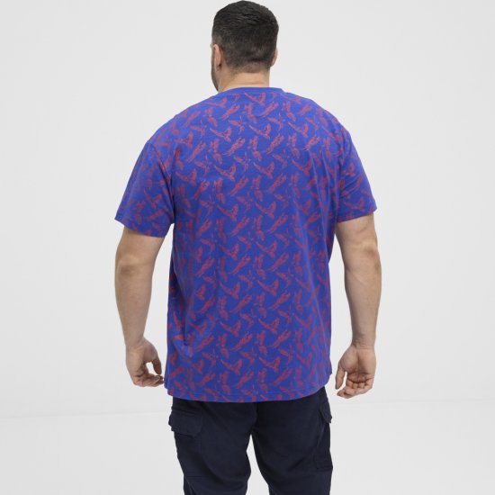 North Latitude T-Shirt Printed Allover Blue - T-paidat - Isot T-paidat 2XL – 14XL